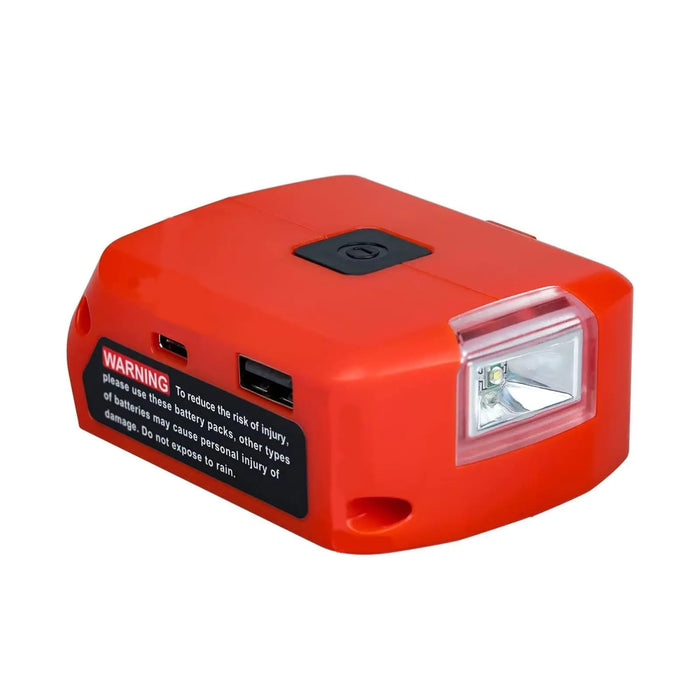 Mellif for Milwaukee 18v Battery USB Charger Adapter w/ LED Light