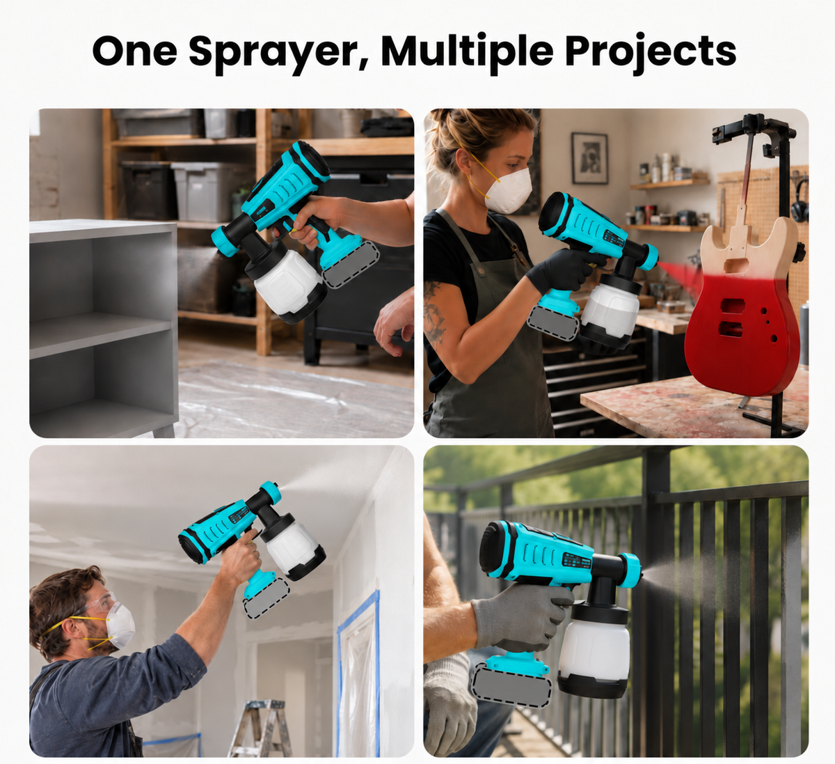 Mellif 18V HVLP Brushless Paint Sprayer(MFPSG003)