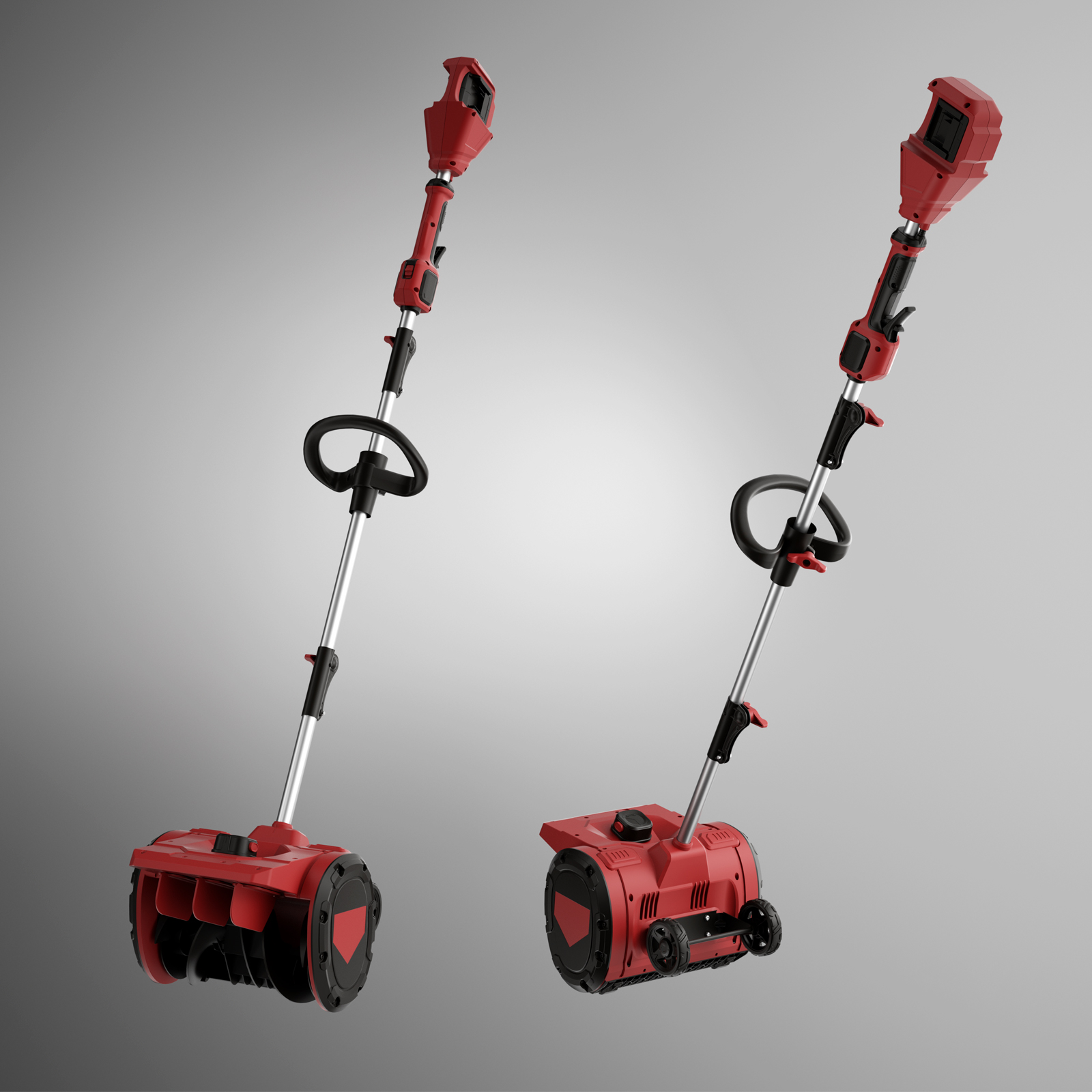Mellif 12-inch Snow Shovel With Wheel, 2*18v Battery Powered(Tool Only)
