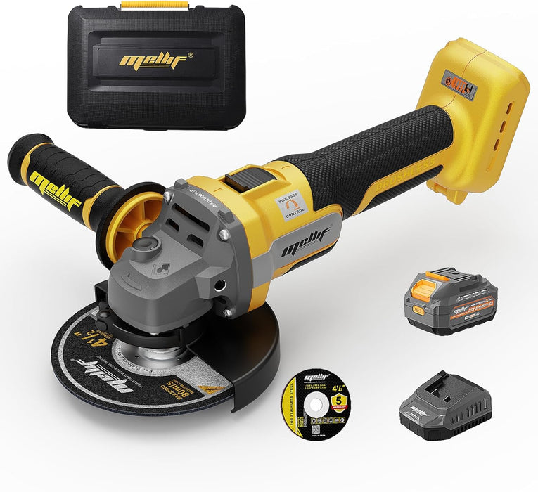 Mellif Akku-Winkelschleifer, kompatibel mit DeWalt 20-V-Akku