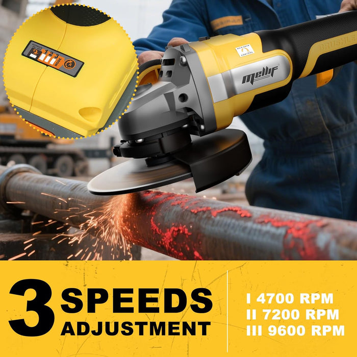 Mellif 9600RPM Brushless Angle Grinder,DeWalt Compatible