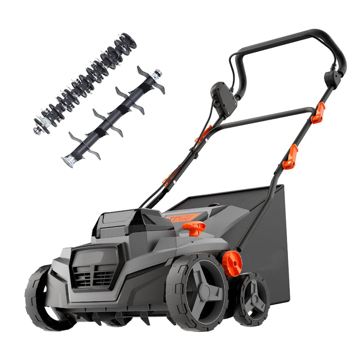 Scarificateur et déchaumeur sans fil Mellif 2 en 1 15 pouces, compatible avec batterie Dewalt 20 V (batterie non incluse)