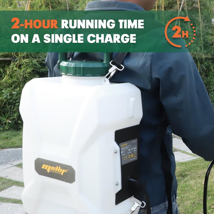 Mellif 3 Gallon/12L Backpack Sprayer, Compatible With Makita 18V Battery