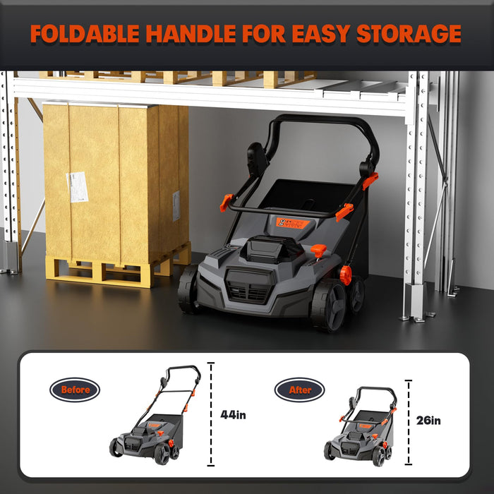 Mellif Cordless 15IN 2-in-1 Scarifier & Dethatcher Compatible With Dewalt 20v Battery (Battery Not Included)