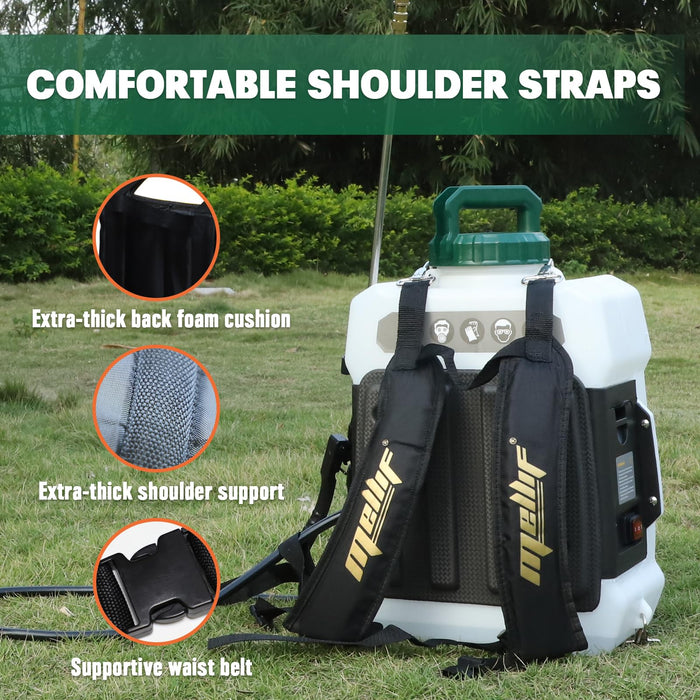 Mellif 3 Gallon/12L Backpack Sprayer, Compatible With Makita 18V Battery