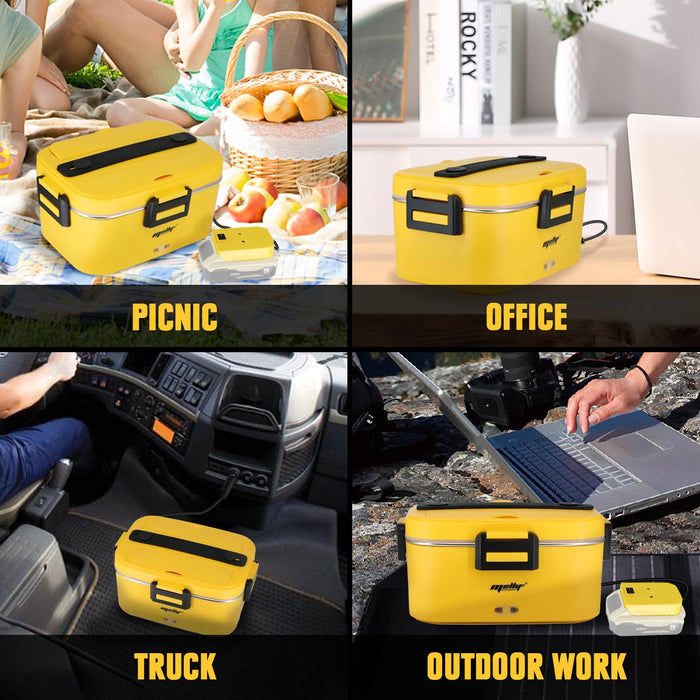 Mellif for DEWALT 20V MAX Battery Heated Lunch Box, 12V 24V Food Warmer