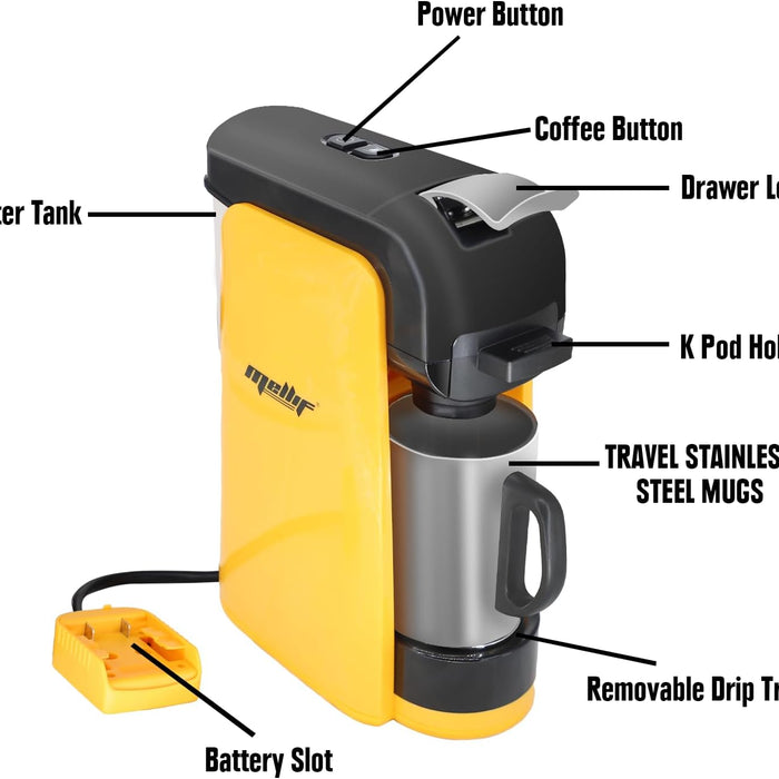 Is it possible to brew a cup of hot coffee with a DEWALT 20V Battery jobsite? - Mellif Tools