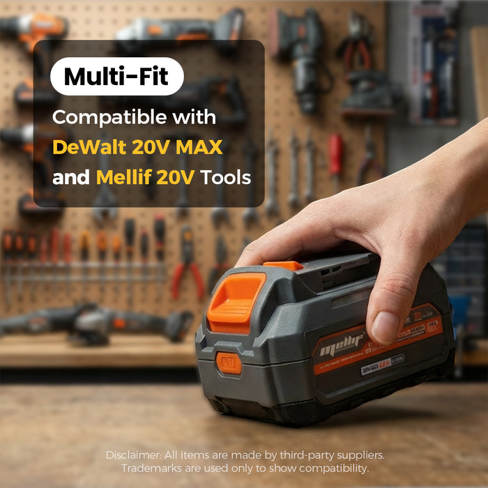 Mellif 20V 4.0 Ah Lithium Ion Battery and Charger Kit