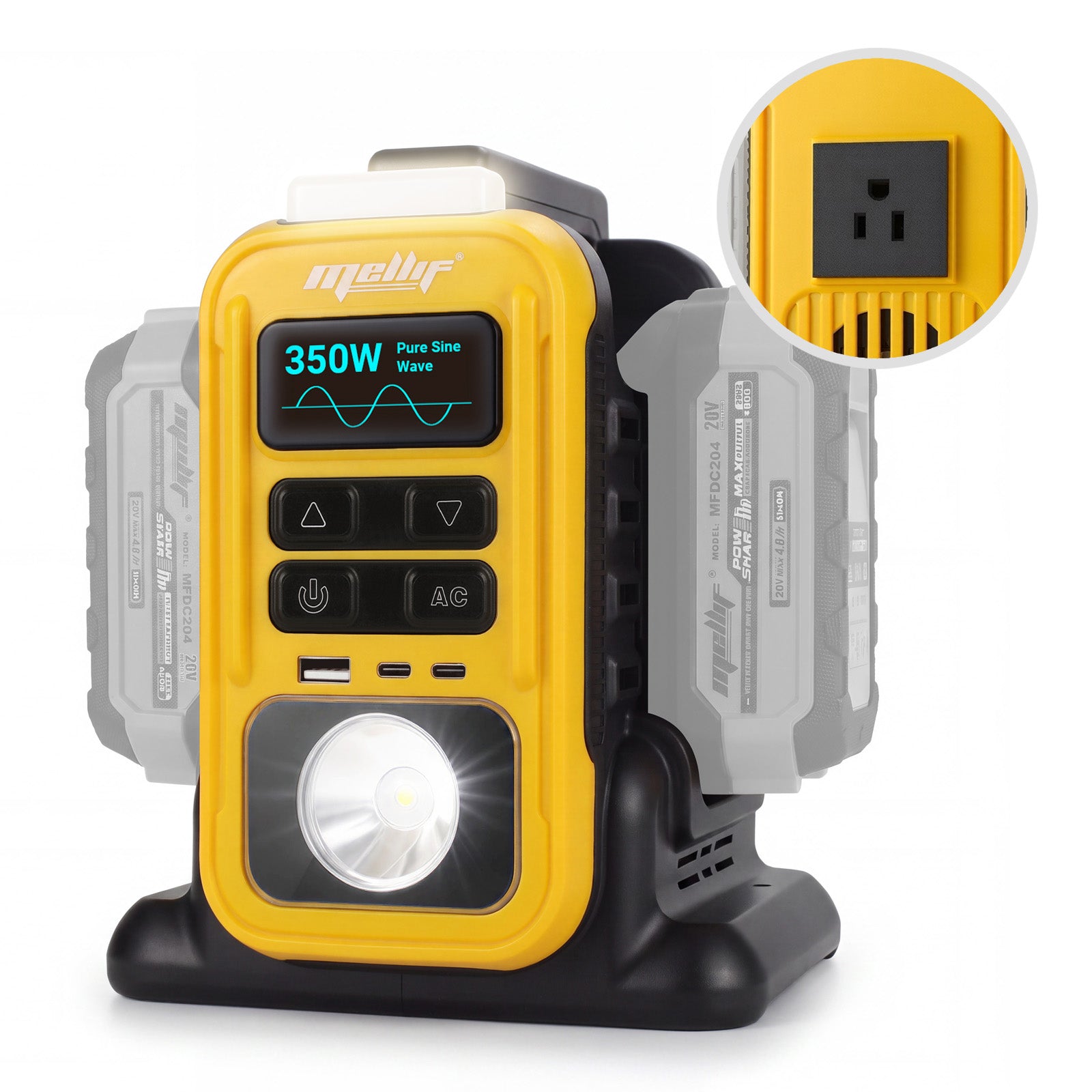 Mellif 350W Pure Sine Wave Power Inverter（PIT350-02）