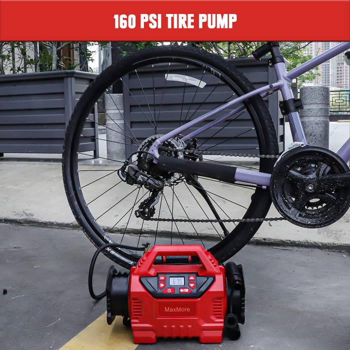 MaxMore Tire Inflator Air Compressor Compatible with Milwaukee 18V Battery (Battery Not Included)