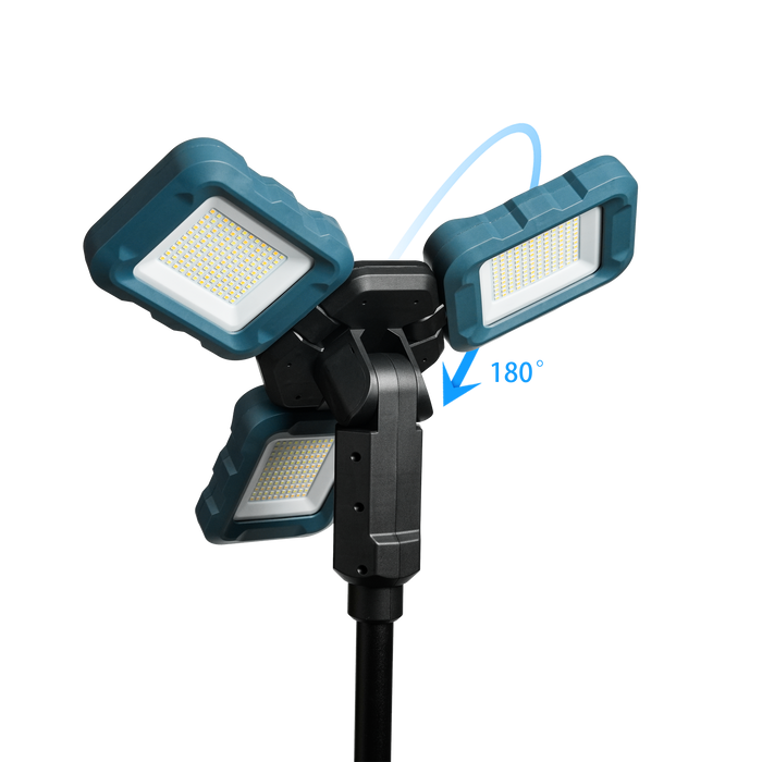 Mellif Cordless 7.55 ft LED Tower Work Light,Compatible with Dewalt 18V Battery