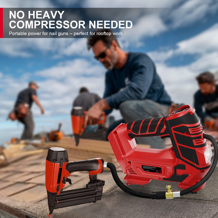 Mellif 2-in-1 Air Compressor for Nailers, Staplers & Car Tires
