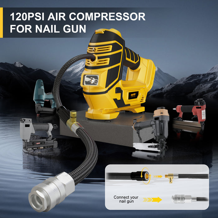Mellif 2-in-1 Air Compressor for Nailers, Staplers & Car Tires