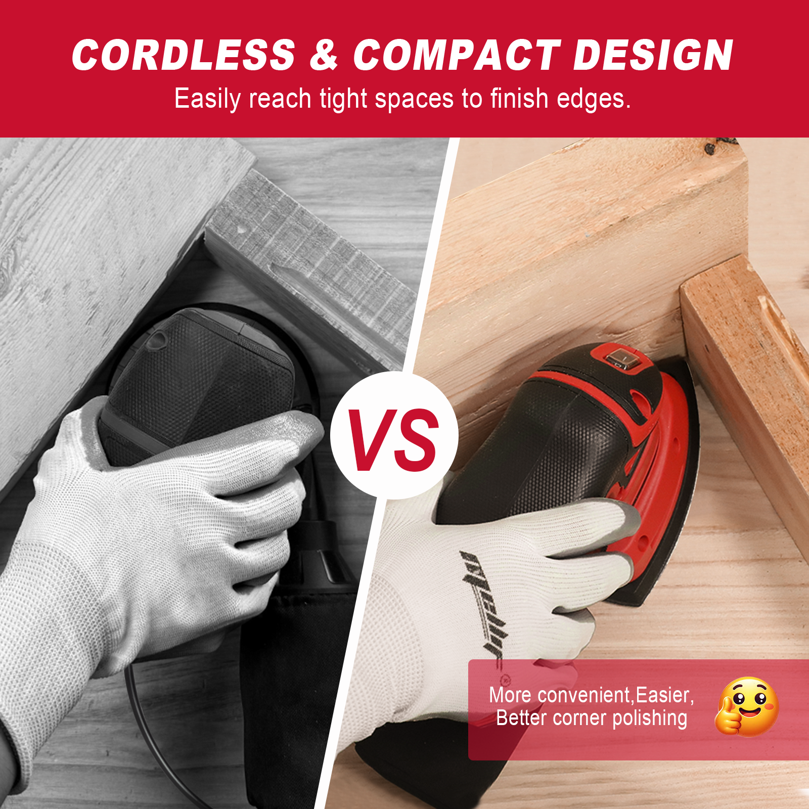 Mellif Brushless Detail Sander,Compatible With Milwaukee 18V Battery