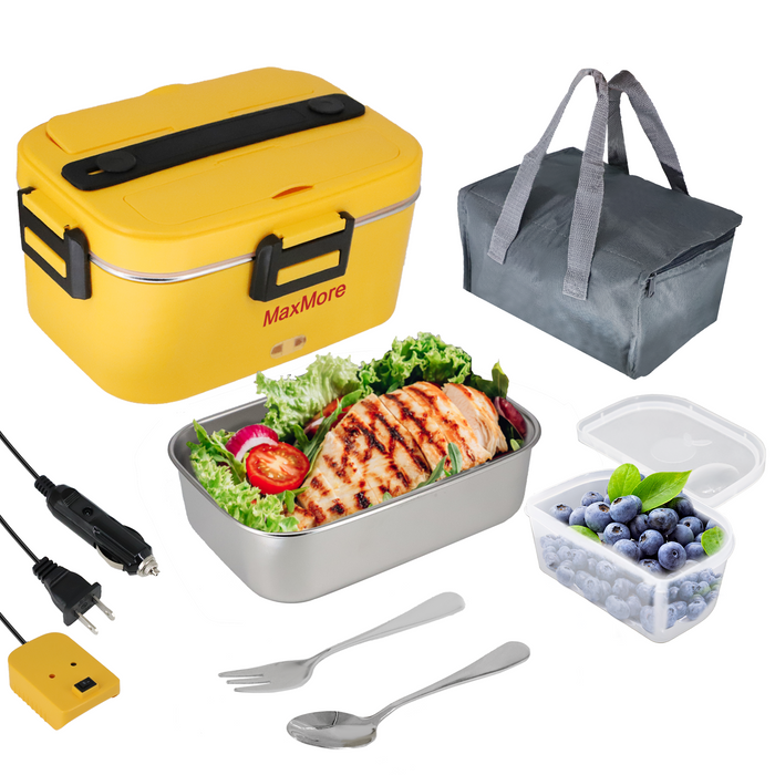 MaxMore Heated Lunch Box, 12V 24V Food Warmer Compatible with DEWALT 20V MAX Battery