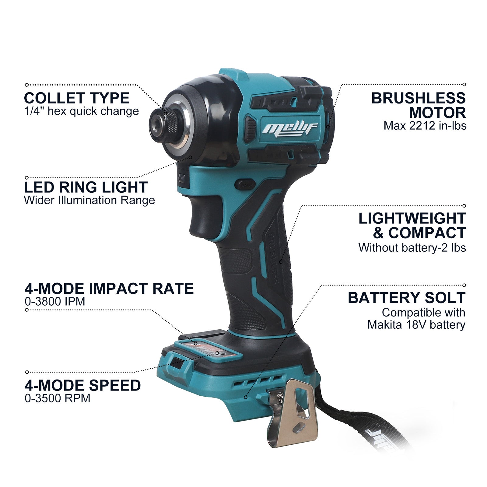 Mellif MTF1020 250 Nm Impact Driver