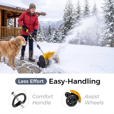 Pandax 14inch Snow Shovel With Wheels（ZLSS001)