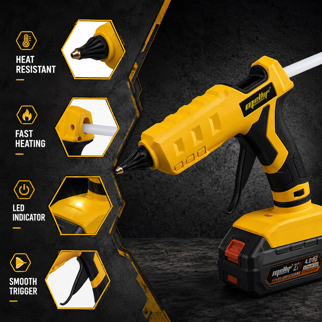 Mellif MF0401Y Hot Glue Gun