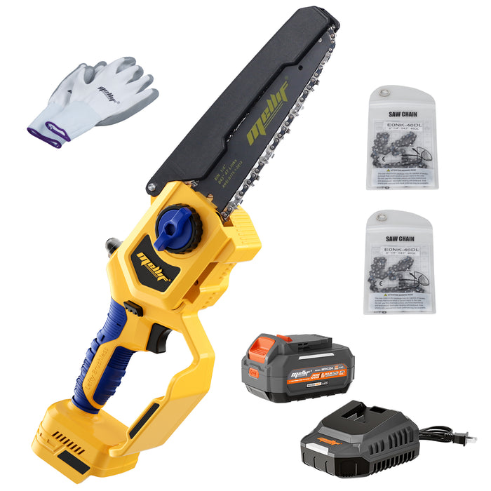 Mellif Cordless 8In Lefty Chainsaw Compatible with Dewalt 20V MAX Battery