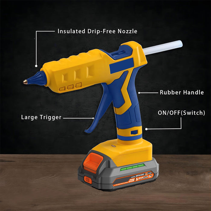 Mellif Akku-Heißklebepistole für Dewalt/Mellif 20V Max Akku 