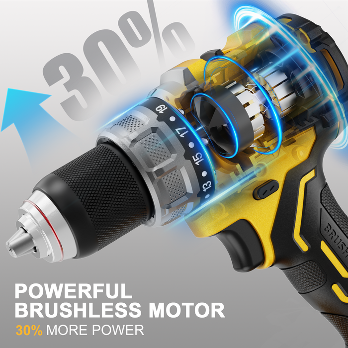 Mellif 110N.m High Torque Impact Drill Driver,Compatible With DeWalt Battery