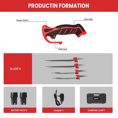 Mellif MFFK12R 12V Electric Fillet Knife