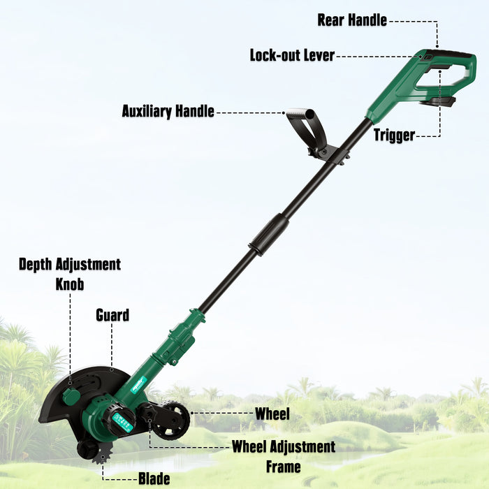 Mellif Cordless Lawn Edger Compatible with Makita 18V Battery(Tool Only)