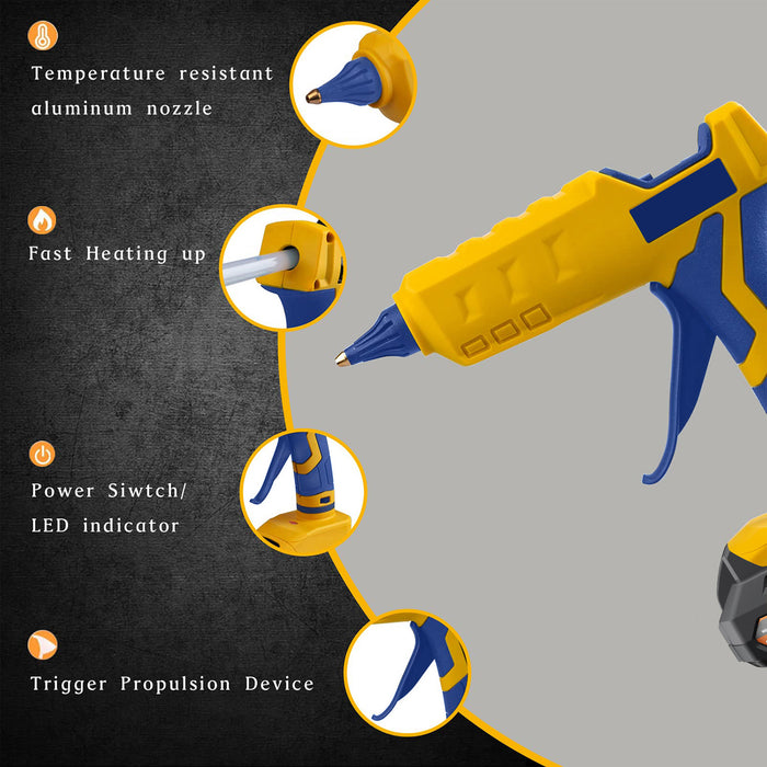 Mellif Cordless Hot Glue Gun 20V Battery Powered