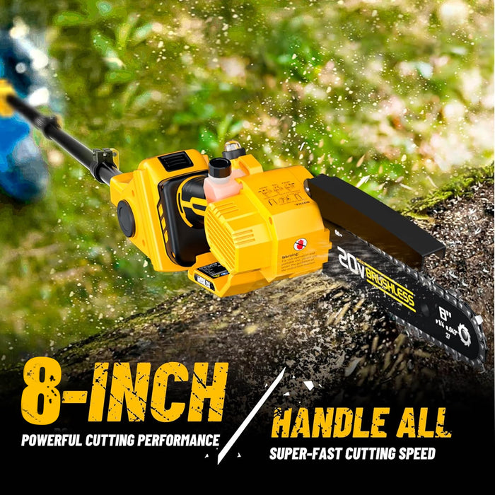Mellif 2-in-1 8inch Electric Pole Saws With Extension Pole