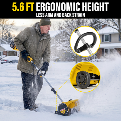 Pandax 14inch Snow Shovel With Wheels（ZLSS001)