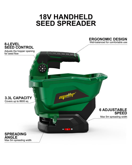 Mellif 3.3L Handheld Seed Spreader