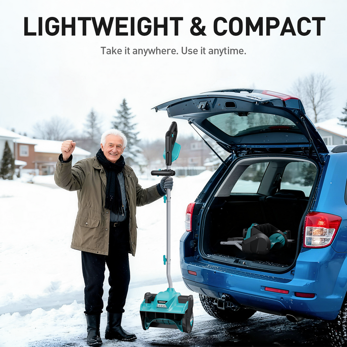 QESOO 12" Cordless 18V Snow Shovel