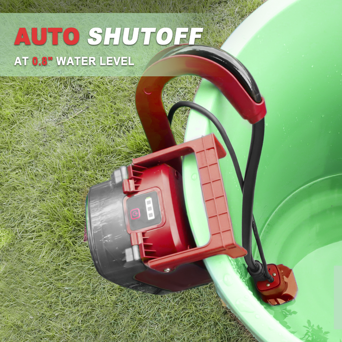 Pompe à eau submersible Mellif, compatible avec la batterie Milwaukee 18 V (batterie non incluse)