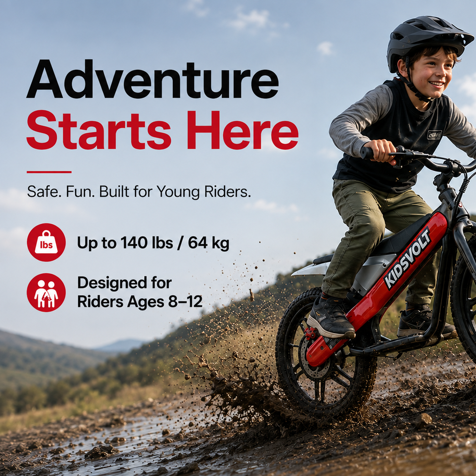 KidsVolt 36V Electric Dirt Bike for Kids（MFTC02）