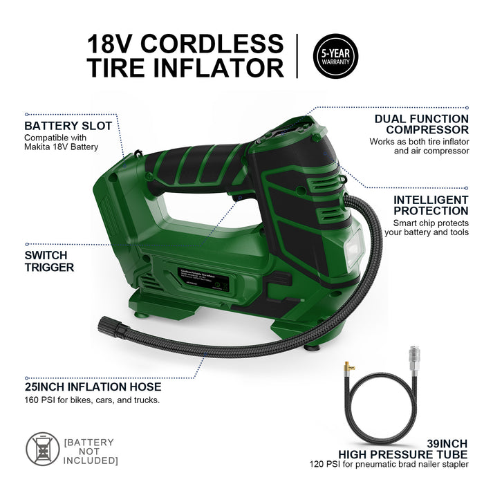 Mellif 2-in-1 Air Compressor for Nailers, Staplers & Car Tires