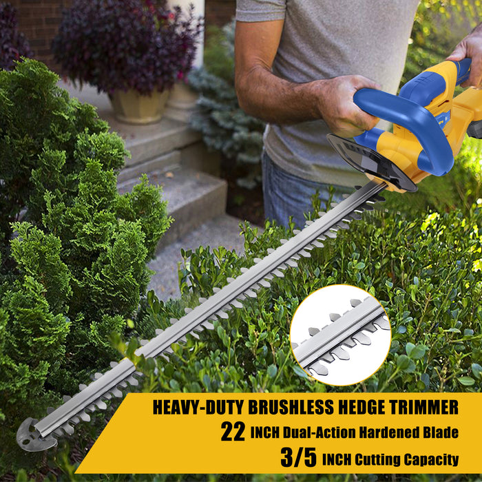 Mellif Hedge Trimmer Compatible with Dewalt/Mellif 20V Battery (Battery Not Included)