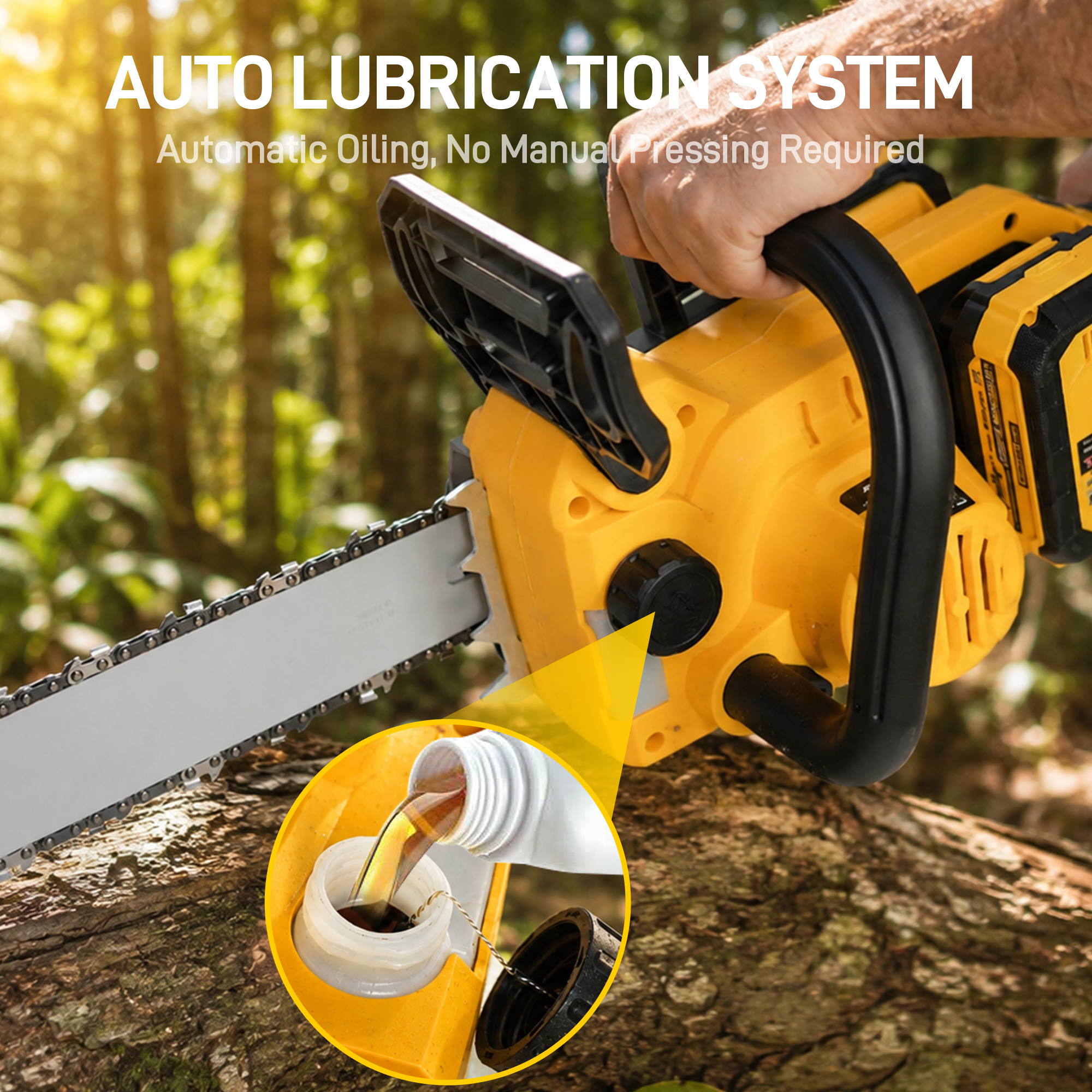 Mellif 40V 16 Inch Chainsaw,Compatible With DeWalt Battery