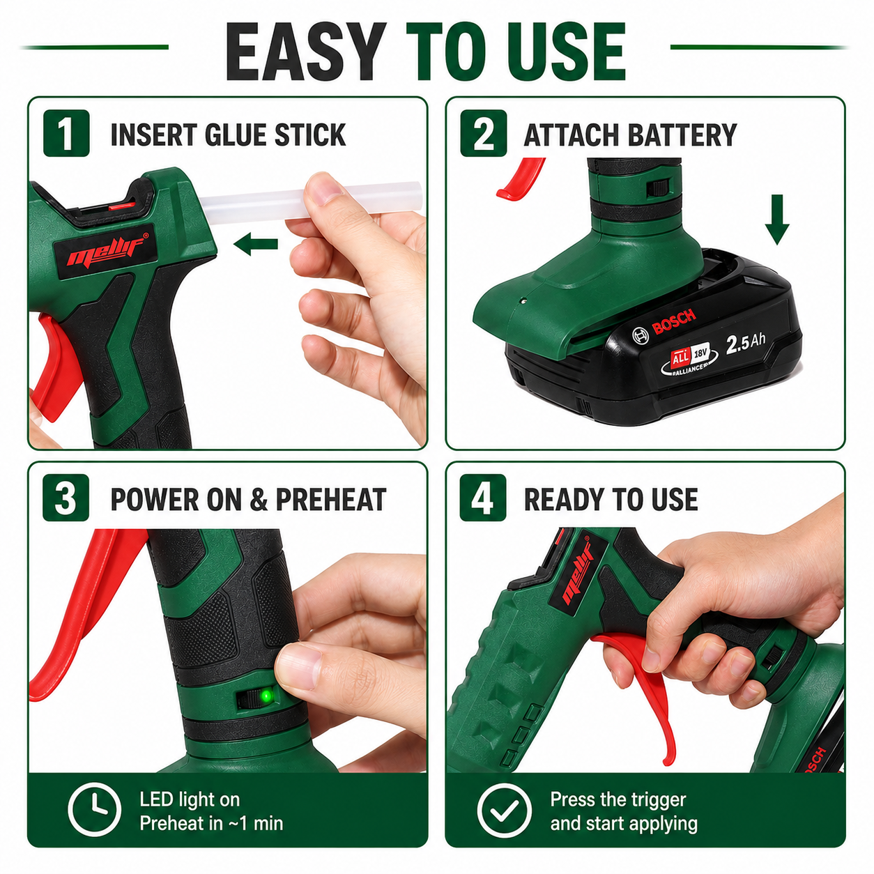 Mellif BS-18G hot glue gun
