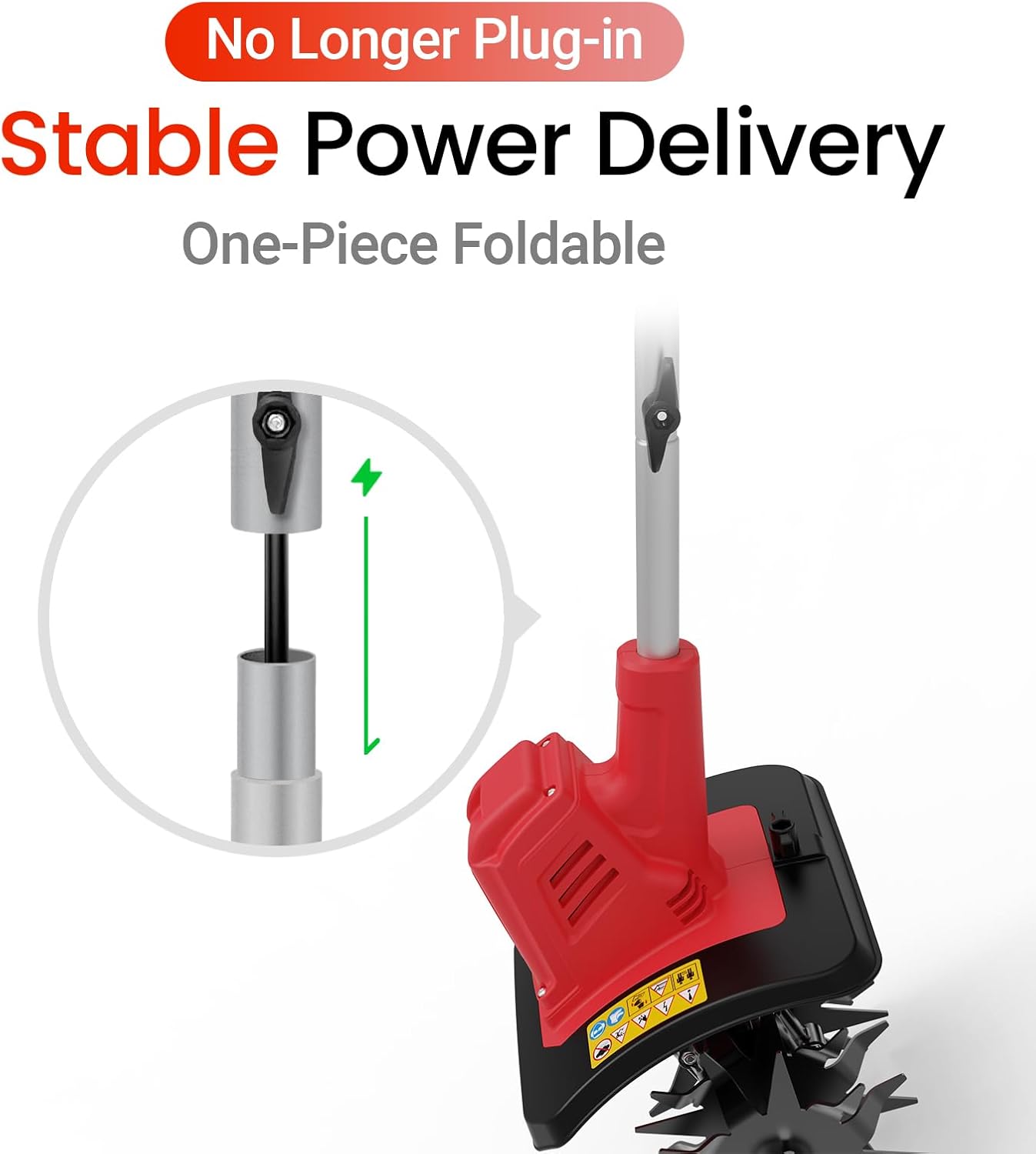 Mellif 18V Garden Tiller Cultivator,Compatible with Milwaukee