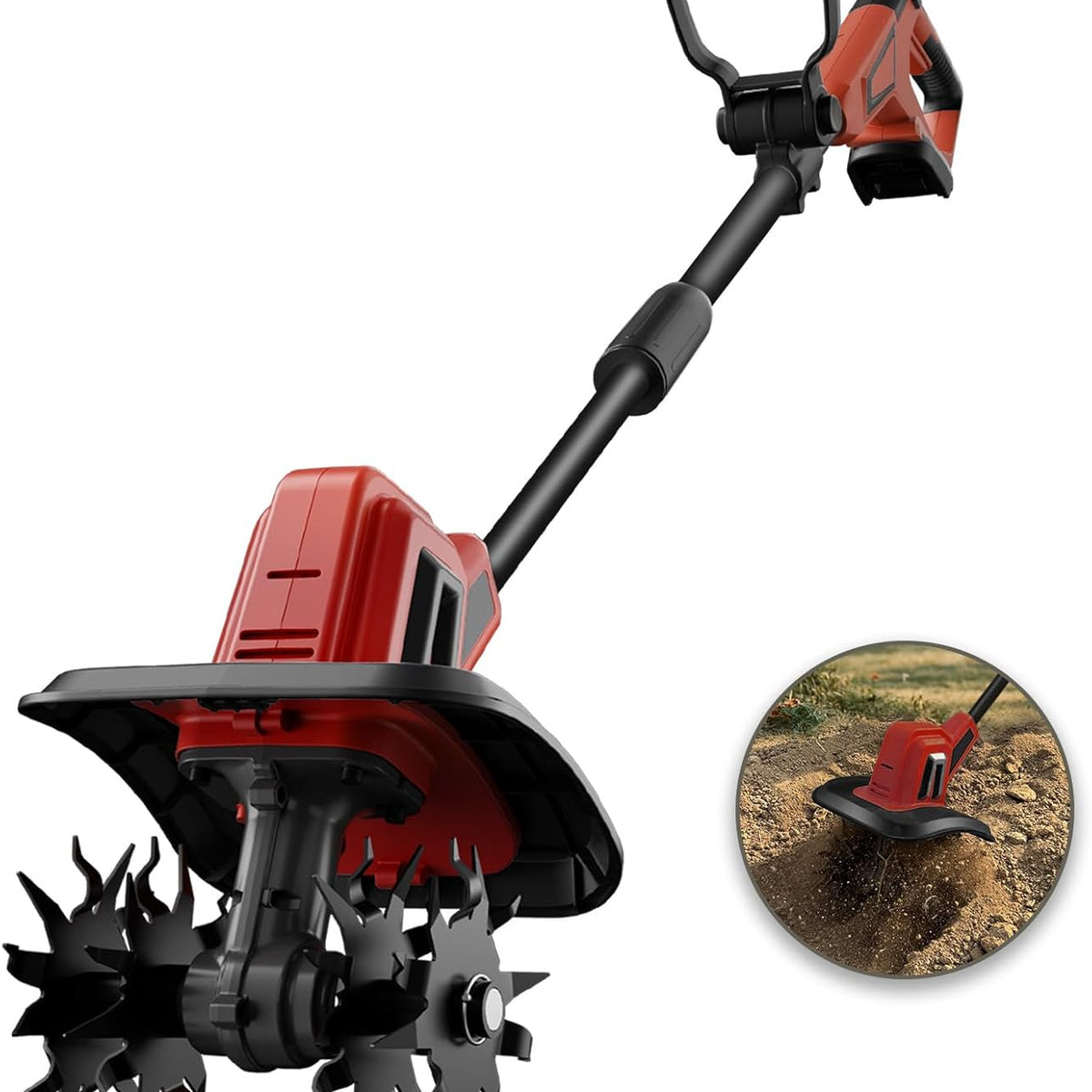 その他 millynail Mellif 270 RPM Garden Tiller,Compatible with Milwaukee 18V