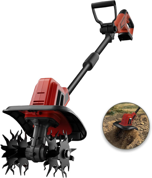 Motoculteur sans fil Mellif, compatible avec batterie Milwaukee 18 V (batterie non incluse)