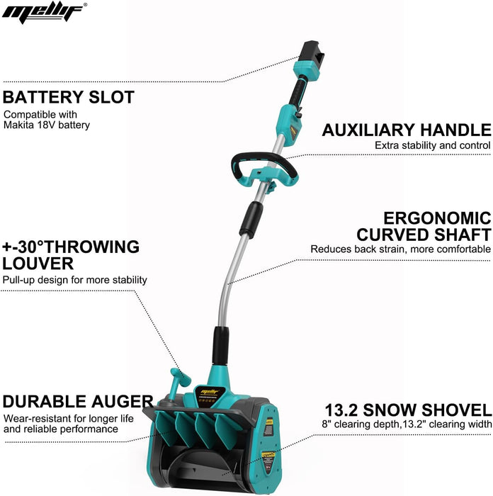Mellif 36V 13.2‘’ Snow Shovel,Makita Compatible(Tool Only)