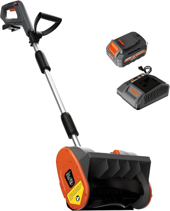 Mellif 20V 12-Inch Cordless Snow Shovel  Mellif 20V 4.0Ah Battery & Charger Kit Included