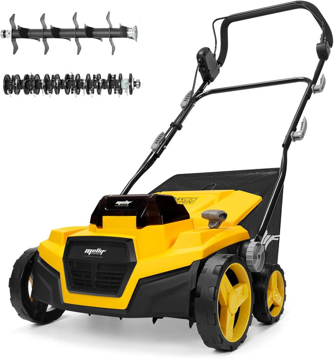 Mellif 36V 15inch Brushless Cordless Electric Dethatcher/Scarifier Compatible with Milwaukee 18V Battery(Tool Only)