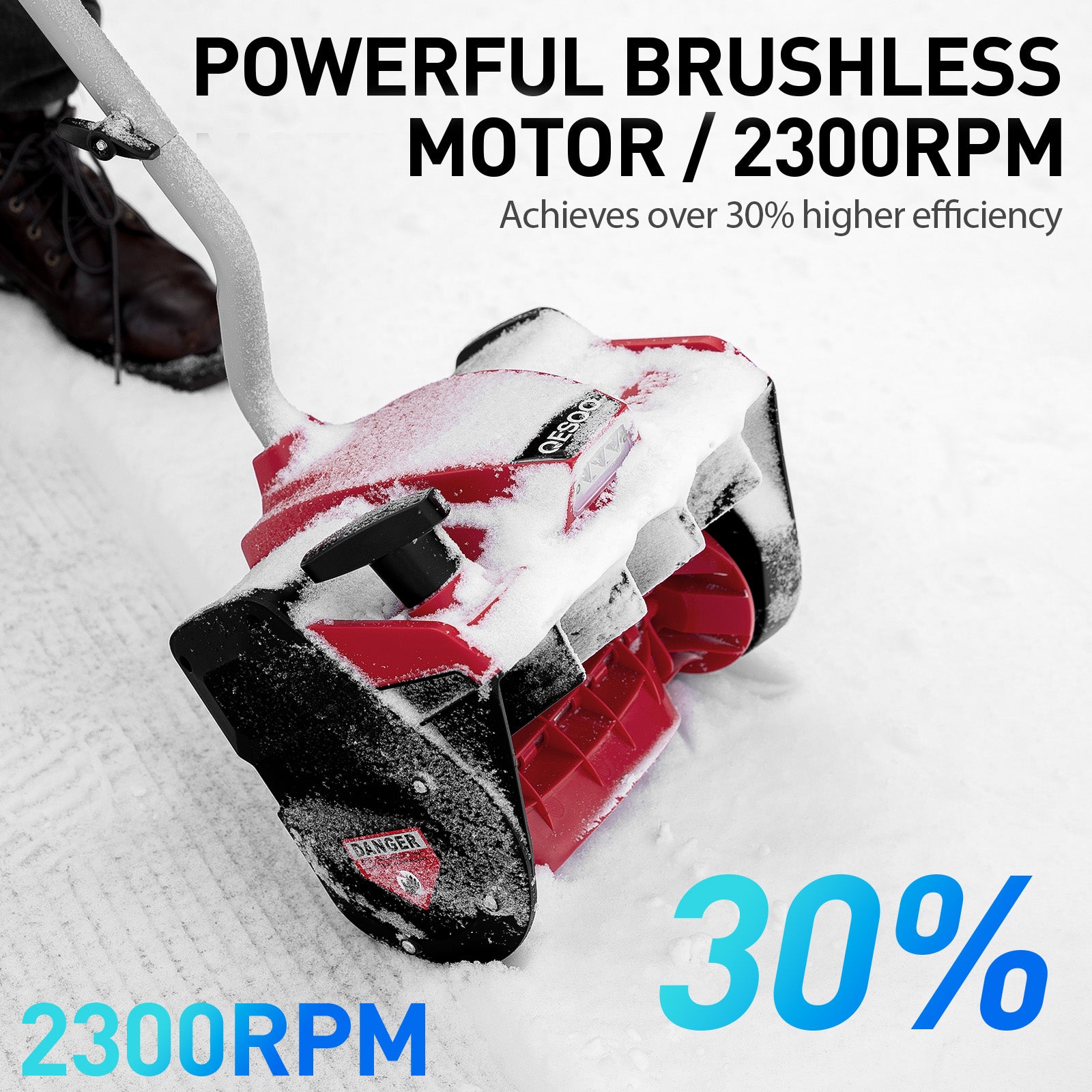 QESOO 12" Cordless 18V Snow Shovel（WRSS12-02）