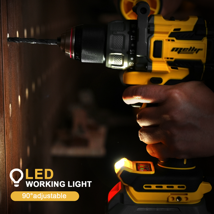 Mellif 110N.m High Torque Impact Drill Driver,Compatible With DeWalt Battery