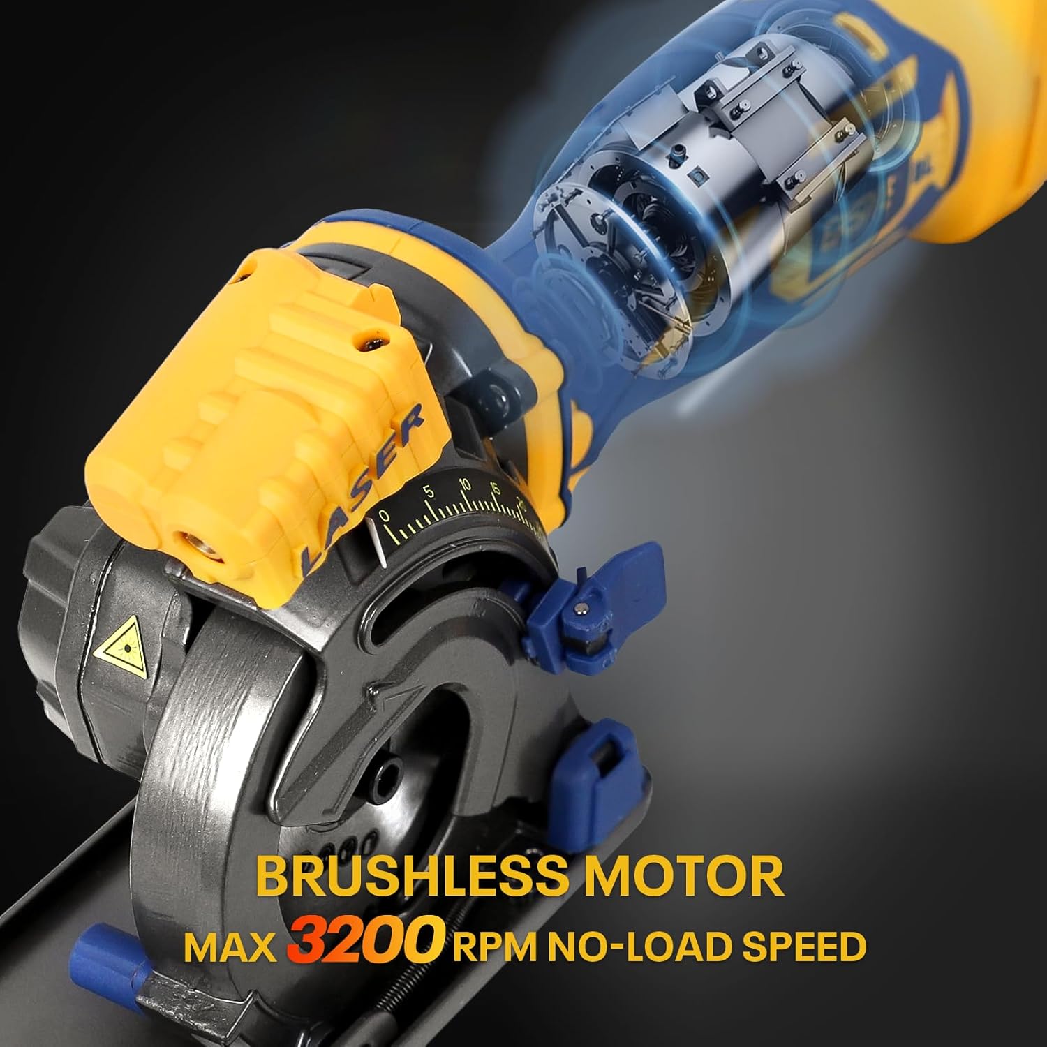 Mellif 3200RPM Brushless Mini Circular Saw