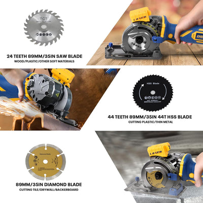 Mellif 3200RPM Brushless Mini Circular Saw