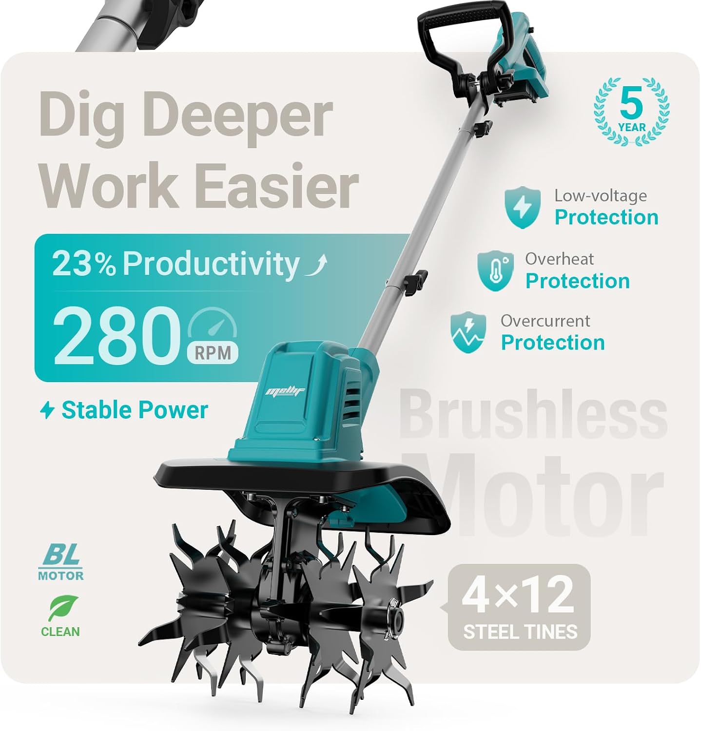 Mellif MFWRTL03 Garden Tiller