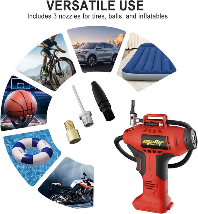 Mellif Tire Inflator,Compatible with Milwaukee M18 18V Battery (Battery Not Included)